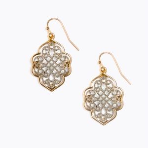 Bancroft Filigreed Gold and Silver Earrings